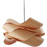 LZF LAMPS LZF hänglampa, bok-/nickelfärgad, Ø 46 cm, trä
