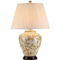 Elstead Bordslampa Leaves med porslinsfot