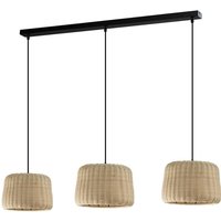 Aluminor Xenia hänglampa, tre flätade skärmar