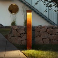 Konstsmide Rho LED path light, rust-coloured, height 100 cm, metal, IP54