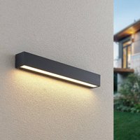 Lucande LED-vägglampa Lengo, 50 cm, antracit, nedåt, 3 000 K