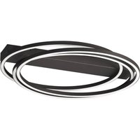 FISCHER & HONSEL LED-taklampa Kiku, Ø 56 cm, sandgrå, metall, CCT