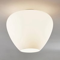 Lindby Plafonnier Bibiane en verre, blanc opale