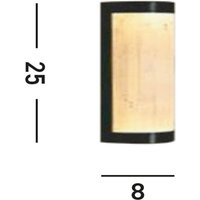 Searchlight LED-vägglampa Nile, höjd 25 cm, svart, stål, IP44