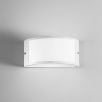 INTEC Utomhusvägglampa Austin, vit, bredd 25 cm, metall, IP54