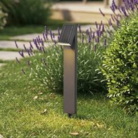 PRIOS LED solar path light Lestor, anthracite, dimmable, IP65