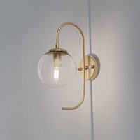 Opviq Vägglampa Jewel, guldfärgad, glas, höjd 36 cm, E14