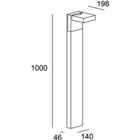 LEDS-C4 Modis Borne lumineuse LED CCT anthracite 100 cm