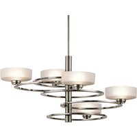 KICHLER LED-hänglampa Aleeka 5 lampor, höjd 43,8 cm
