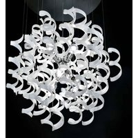 Metallux Vit hänglampa 70 cm