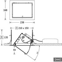 LTS Lampe encastrable LED Vario Classic Bakery 63W noir