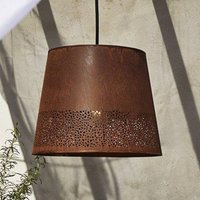 PR Home hänglampa Corta, rostfärgad, stickkontakt, Ø 38 cm, E27