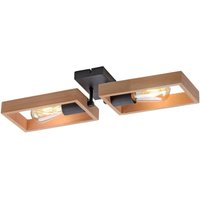 Deckenleuchte Frame aus Holz, zweiflammig