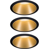 Spot LED Paulmann Cole, doré-noir, lot de 3