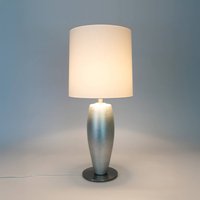 Holländer OMEGA SOTTILE table lamp, silver/white, height 80 cm, ceramic, E27
