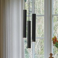 Nordlux Vico pendant light, 3-bulb, rondel, metal, black