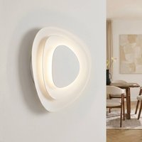 Lindby Delar LED wall light, white, 25 x 25 cm, dimmable