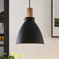 Lindby Trebale pendant light, E27, Ø 28 cm, black, metal