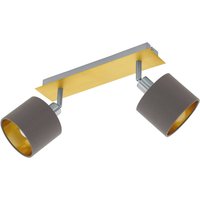 EGLO Taklampa Valbiano cappuccino/guld 2 lampor