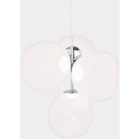 Tom Dixon LED-Kronleuchter Melt Chandelier opal/chromfarben