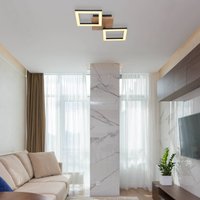 Globo Kerry LED-taklampa, längd 46 cm, svart/mörkbrun