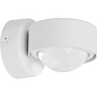 Lindby väggstrålkastare Jyla, vit, 4.200 K, nedåtriktad, lins