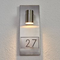 Konstsmide Modena 7655 house number light, stainless steel
