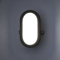 OSRAM LED-utomhusvägglampa BULKHEAD svart 6W plast IP54