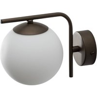 Domiluce Applique murale Aurora, marron, verre, hauteur 17 cm, boule, E14