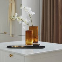AYTM Vase Folium, hauteur 20 cm, couleur ambre, verre