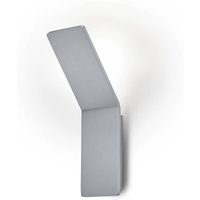 Knapstein Ava LED-vägglampa, matt nickel, aluminium, 1-ljus