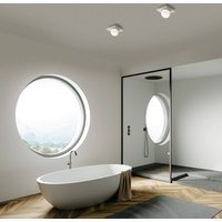 TECNICO by Sforzin Cicladi taklampa, 21,5 cm lång, vit, gips, GX53