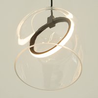Zambelis LED pendant light 23080, clear, 1-bulb, glass, Ø 20 cm