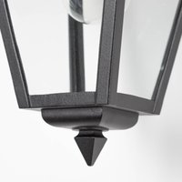 K.S. Verlichting Livorno vägglampa för utomhusbruk, svart, bottenkontakt