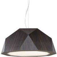 Fabbian Suspension LED Crio, aspect bois foncé
