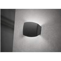 Fumagalli Utomhusvägglampa Abram svart/klar, 16 cm, R7S CCT, upp/ner