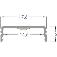 One LED surface-mounted profile, aluminium, flat,