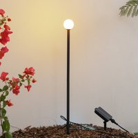 Lindby Freydis LED solar light, black, aluminium, 2,000 K