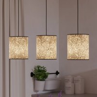 EGLO Butterburn hänglampa, längd 86 cm, beige/grön, 3 lampor,