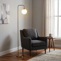 Opviq Golvlampa Viran, antik guld, glas, höjd 146 cm, E14