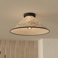 EGLO Oxpark ceiling light, Ø 42 cm, green/white/black, fabric