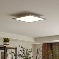 Lindby LED panel Livel, 4000K, 40 cm x 40 cm, silver, metal