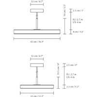 Suspension LED UMAGE Asteria Plus Mini, noir, Ø 31 cm CCT