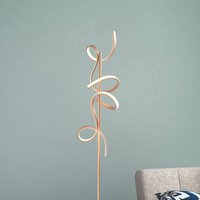 JUST LIGHT. GmbH Lampe sur pied LED Curls, laiton, métal, hauteur 156 cm, à intensité variable