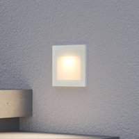 Arcchio LED-vägginbyggnadslampa Zamo, vit, 11 cm, metall, IP65