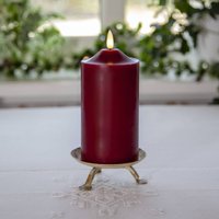 STAR TRADING LED candle flame, height 17 cm, red real wax battery operated