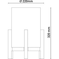 Näve Madita LED-bordslampa, höjd 32 cm, natur/linne