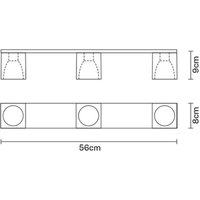 Fabbian Cubetto ceiling lamp 3-bulb GU10 white