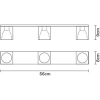 Fabbian Cubetto taklampa 3-lampor GU10 vit