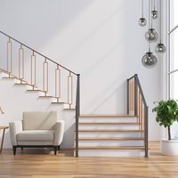 Steinhauer Bollique hänglampa, rökgrå/svart, glas, 5 lampor